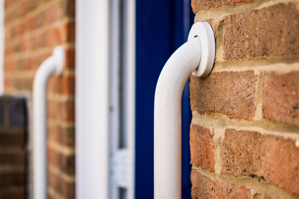 Grab rails outside a front door