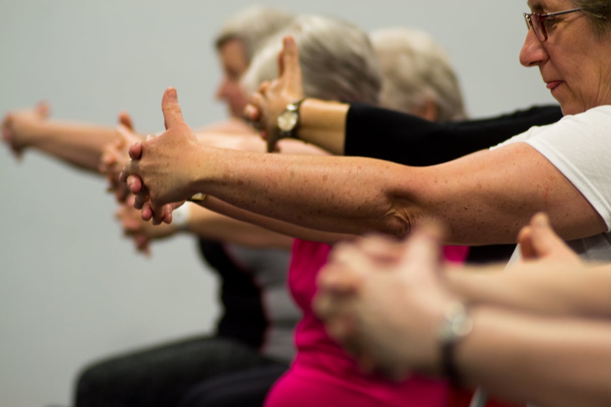 Older people exercising