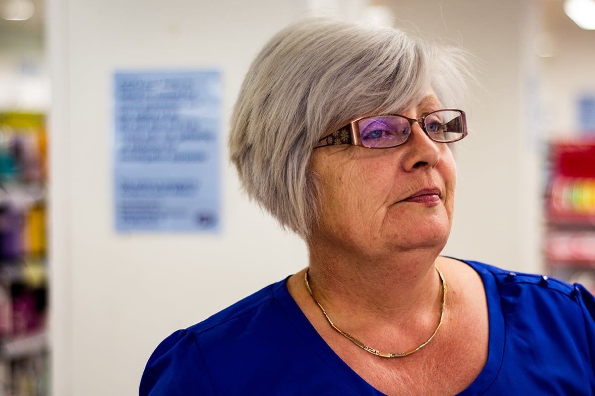 Older female worker.