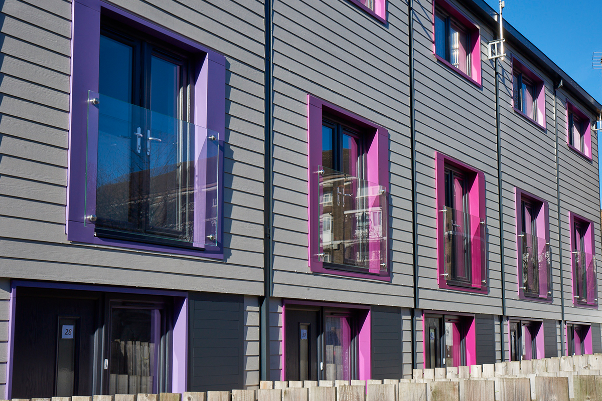 Modern housing in Notthingham.