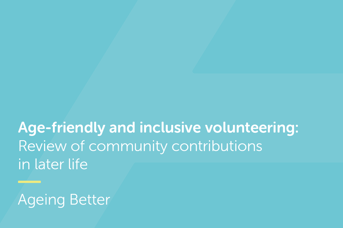 Age-friendly and inclusive volunteering