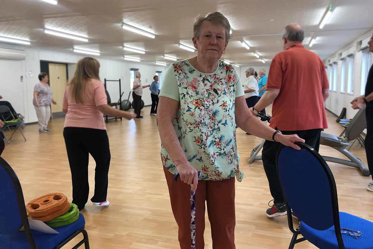 Woman in exercise class