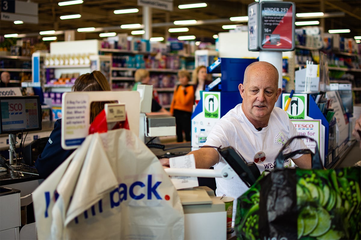 Older employee at work