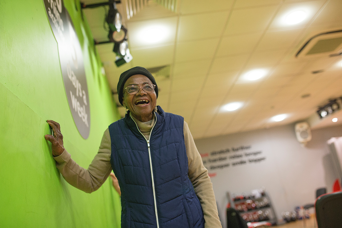 Older woman in a physical activity class