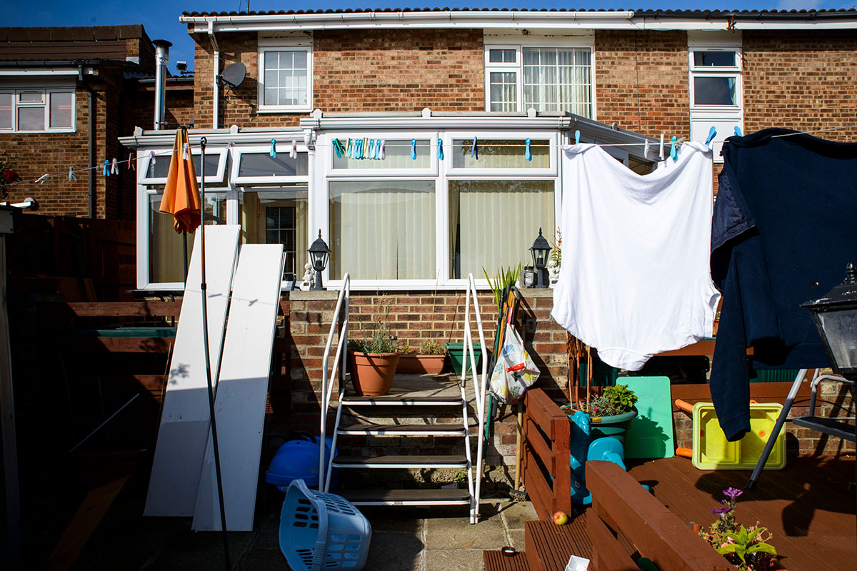 Back garden with accessible steps