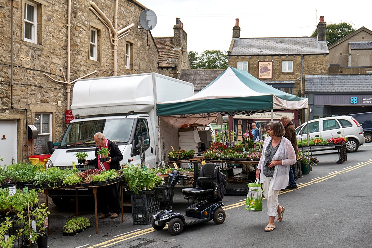 Landscape of a market town