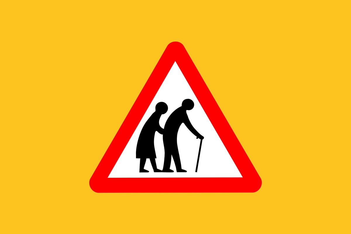Elderly road sign