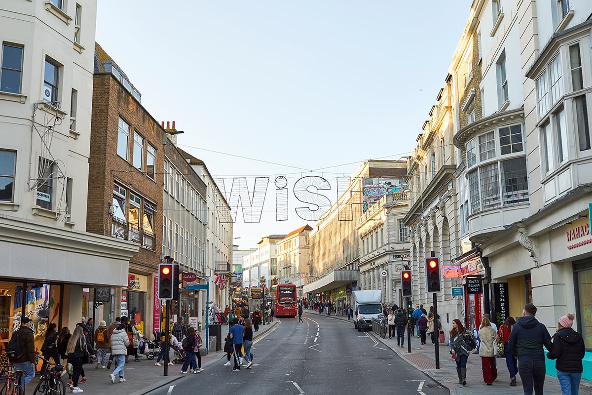 High street in Brighton