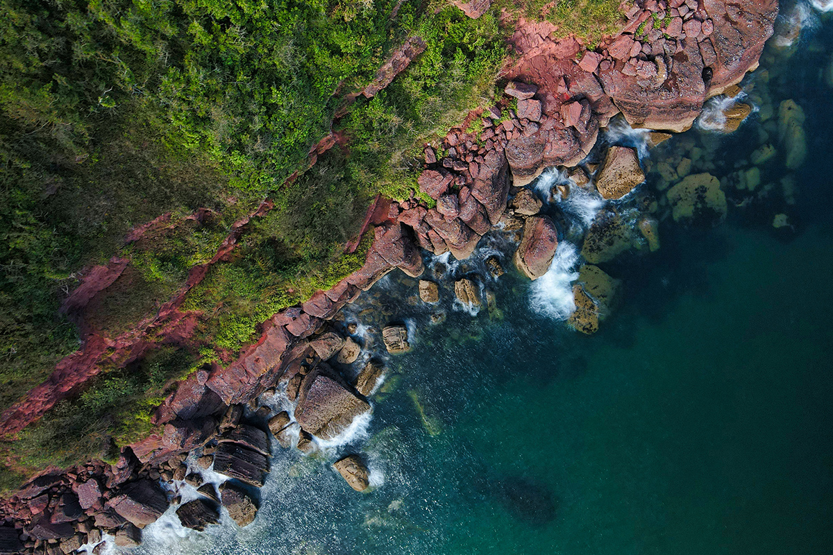 Aerial view of Torbay beach