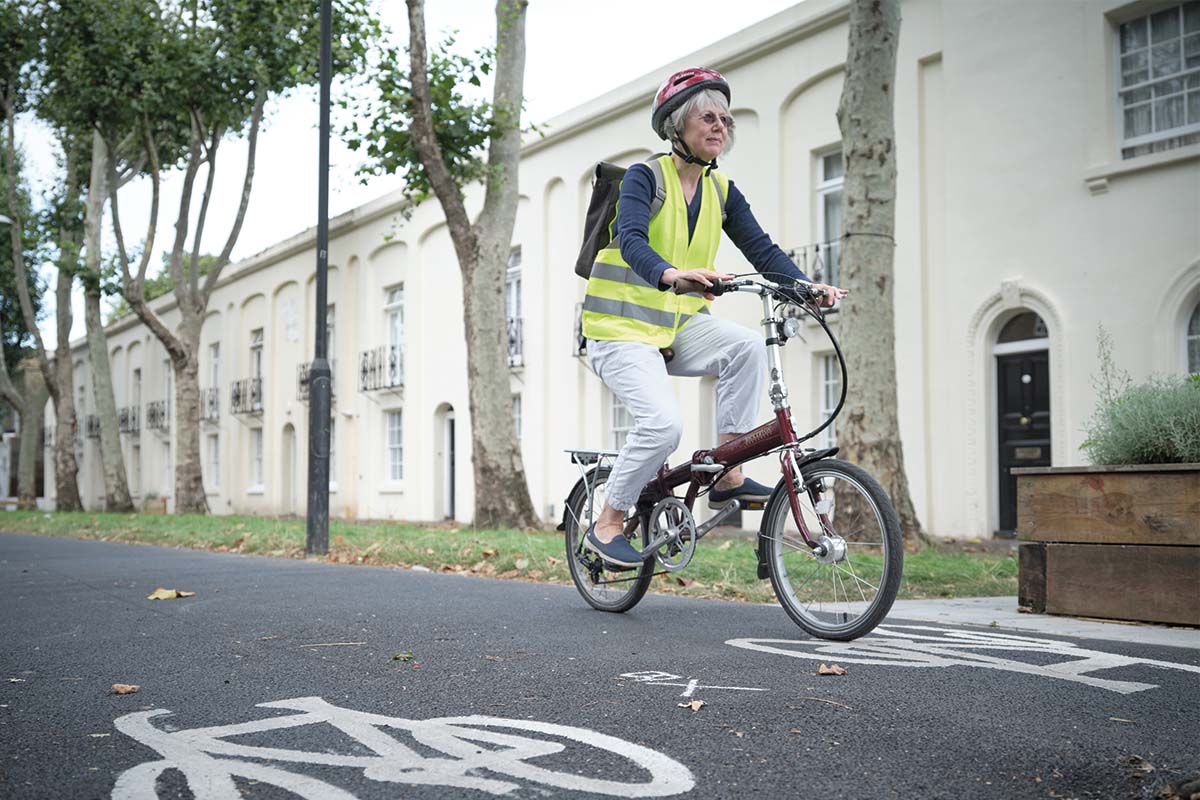 woman cycling