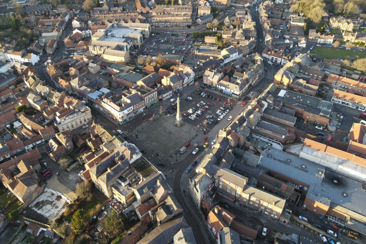 Bird's eye view of a city in London