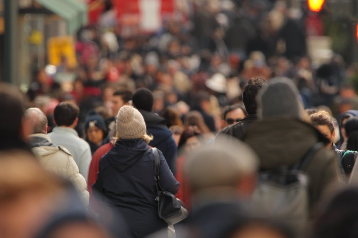 busy crowd of people