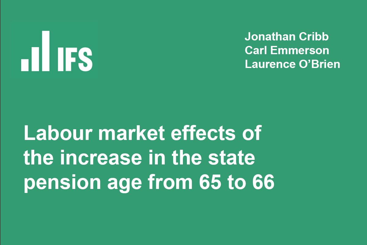 labour market effects of the increase in the state pension age
