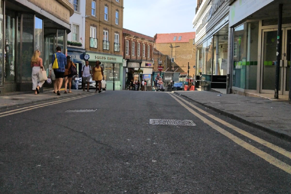 a mostly empty street