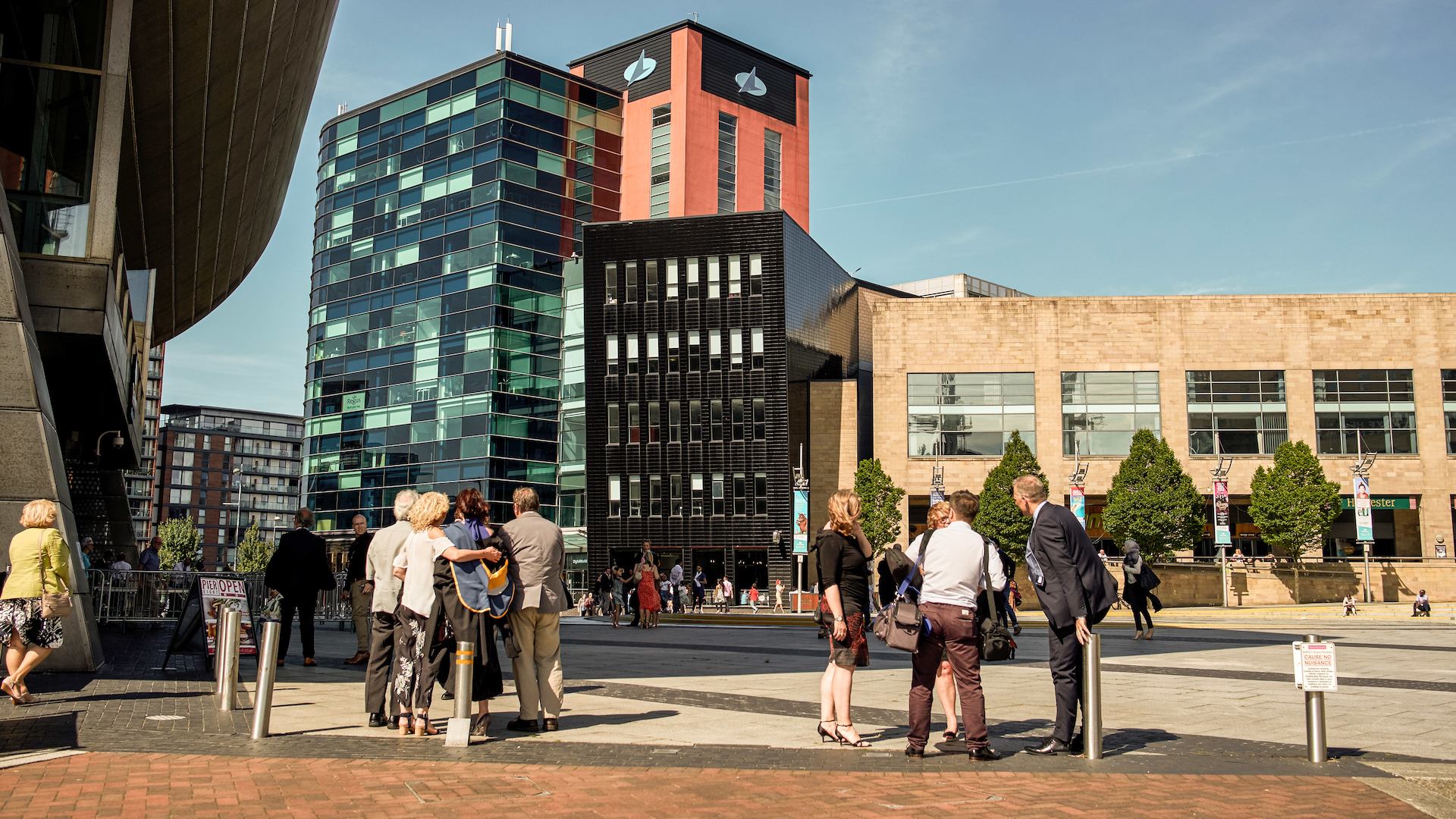 Landscape photo of Media City in Manchester