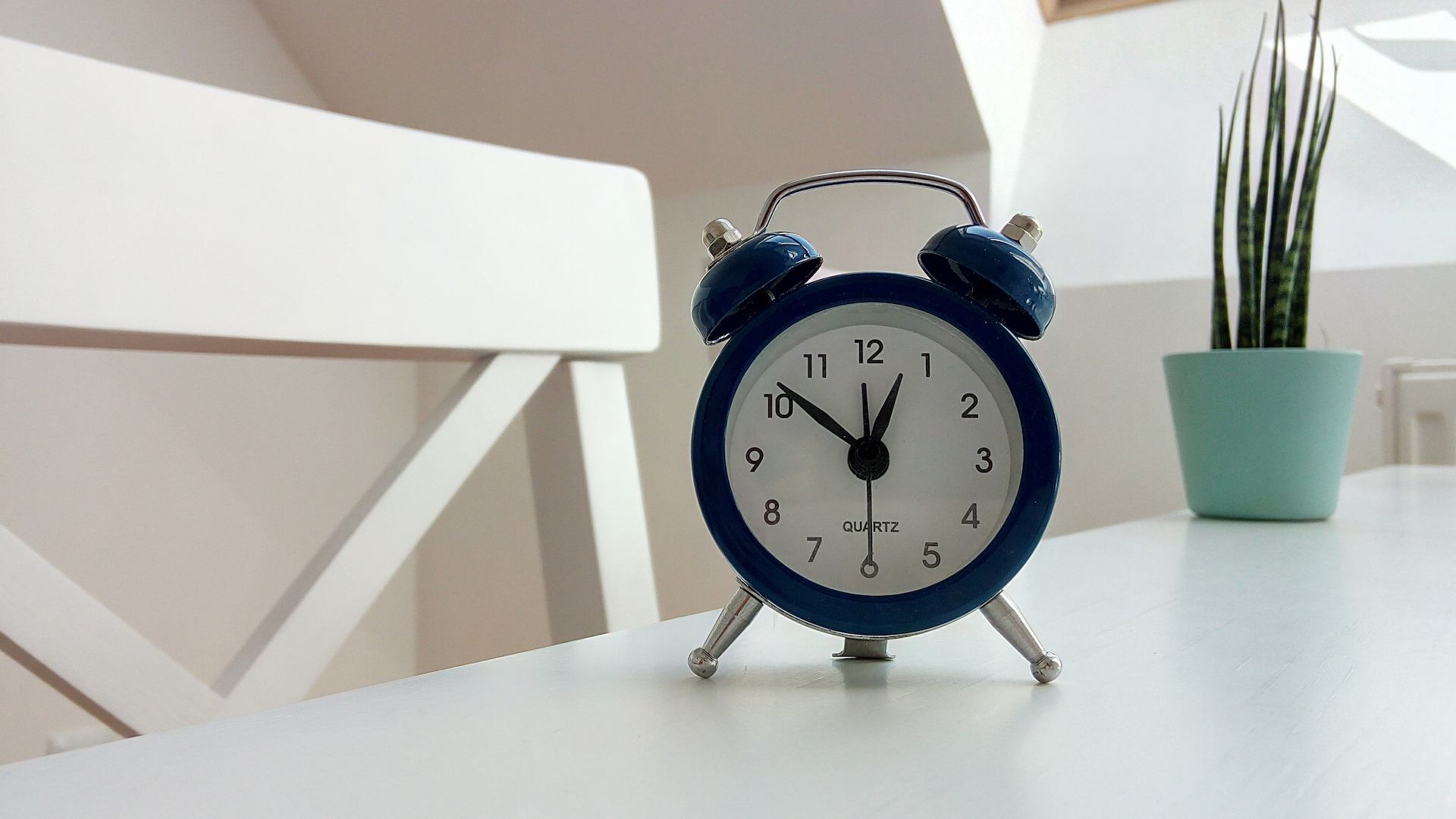 Clock on a table