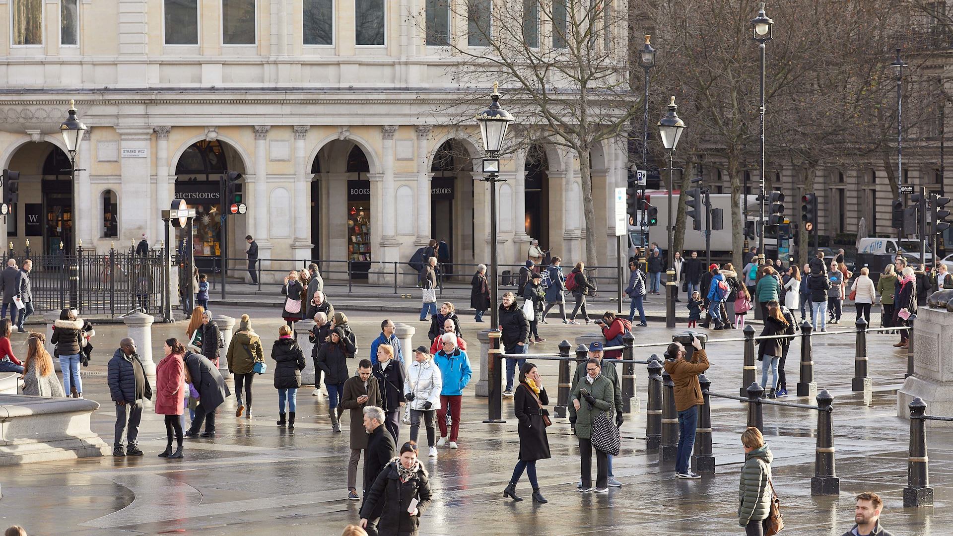 crowd in london