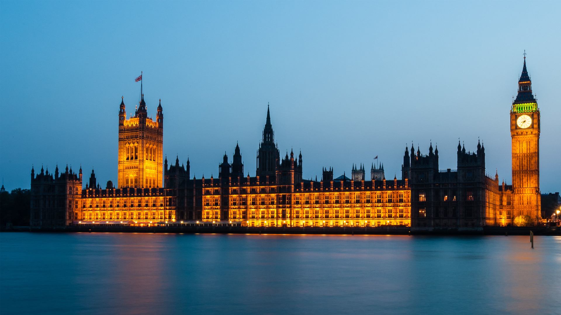 parliament at night