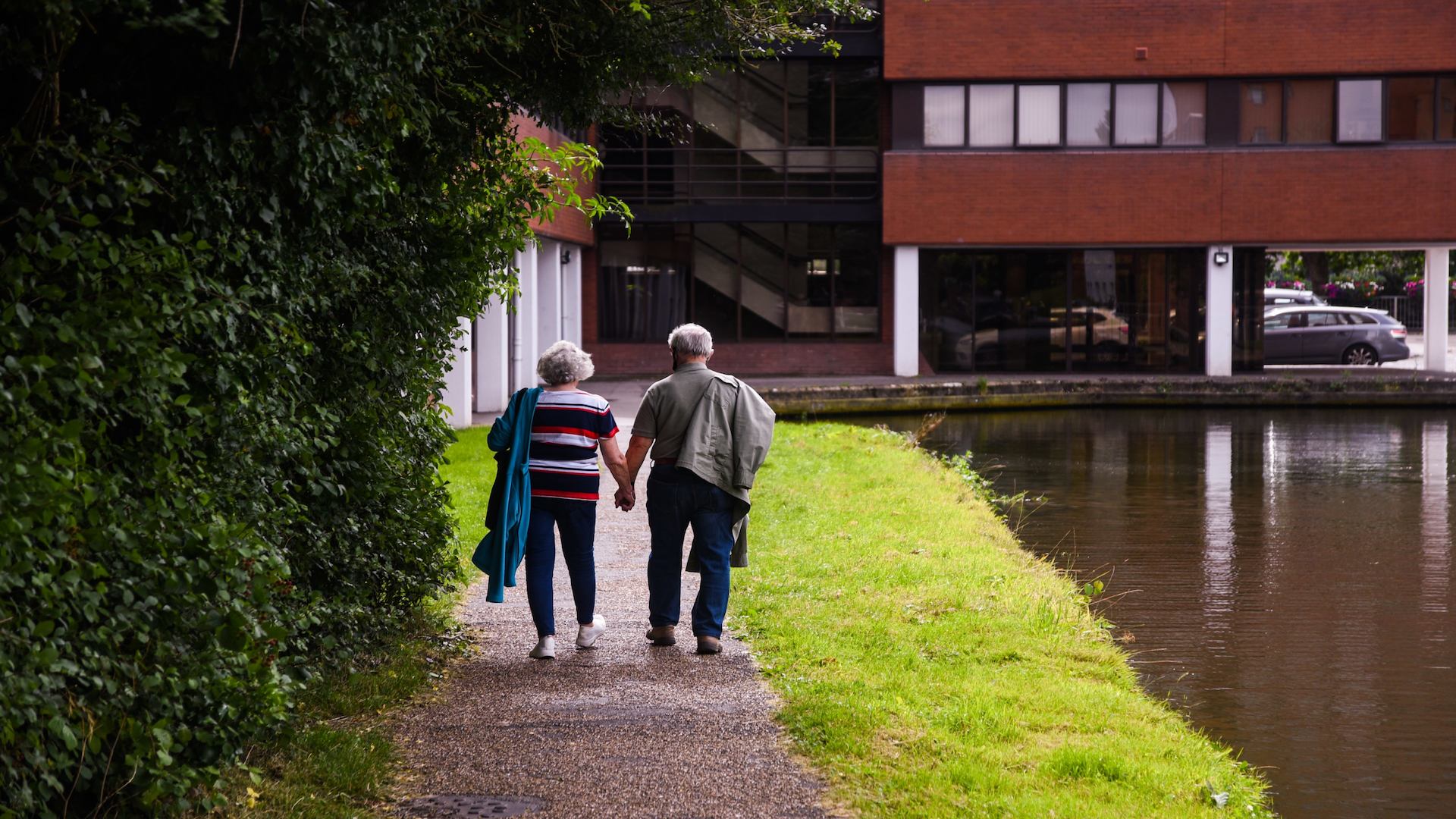 older couple walking