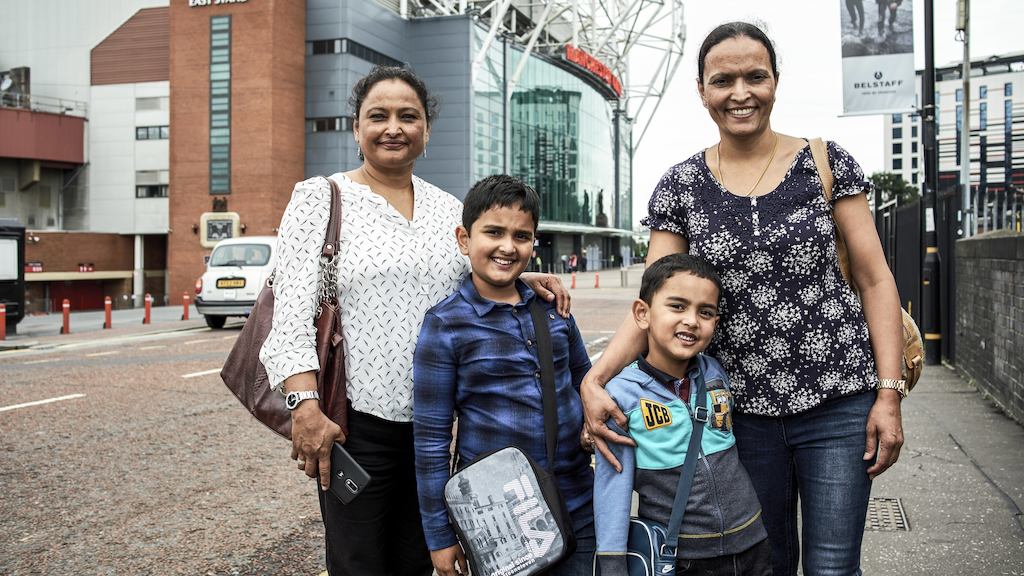 Intergenerational family, Old Trafford - Manchester