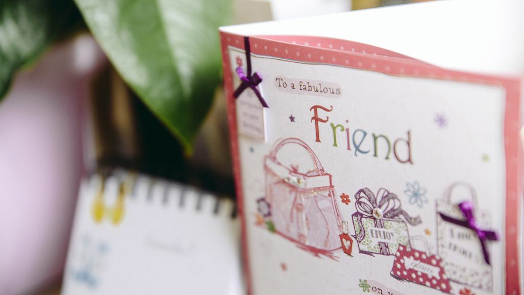"Friend" greetings card