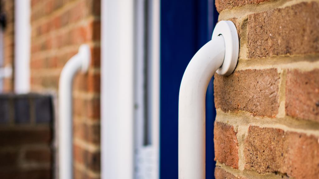 Grab rails outside a front door