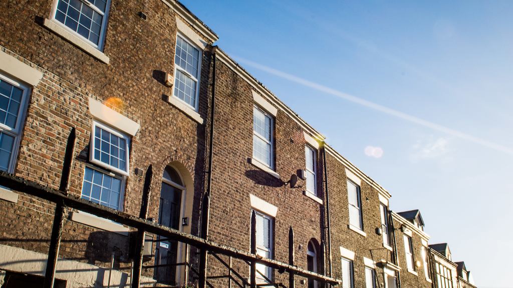 A terrace of homes in Newcastle