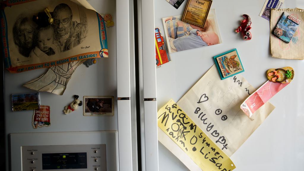 Fridge with notes