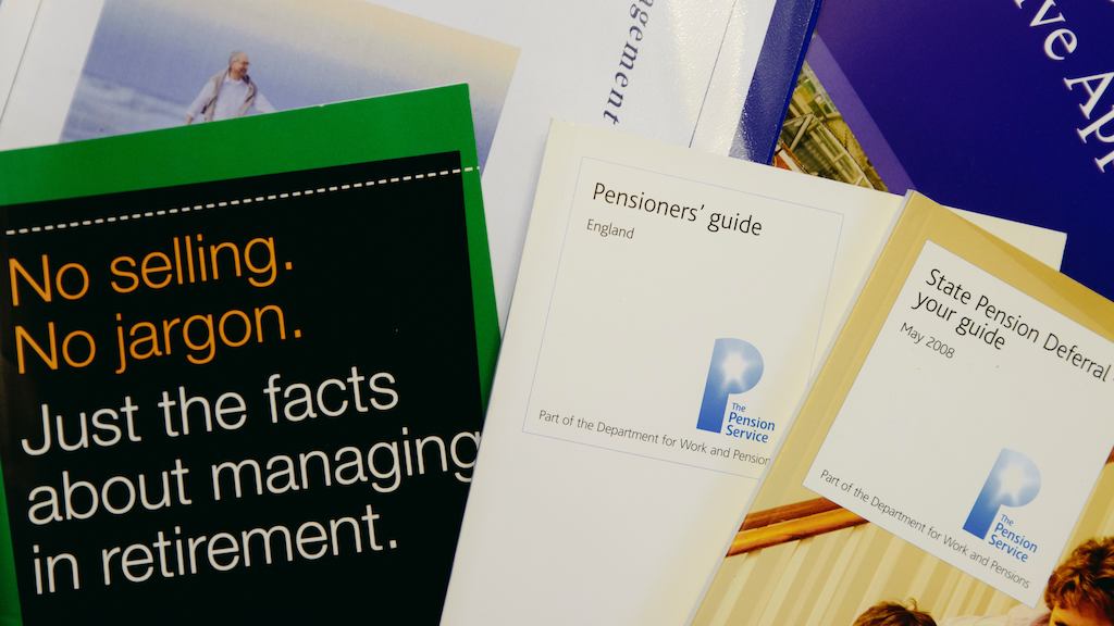 Lots of leaflets on retirement