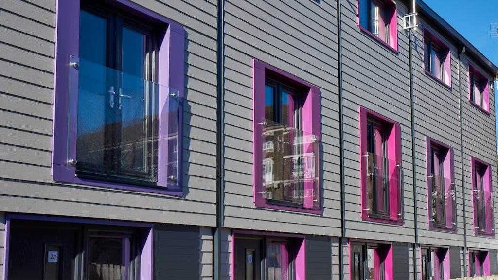 Modern housing in Notthingham.