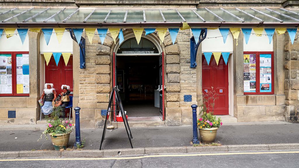 Building with bunting