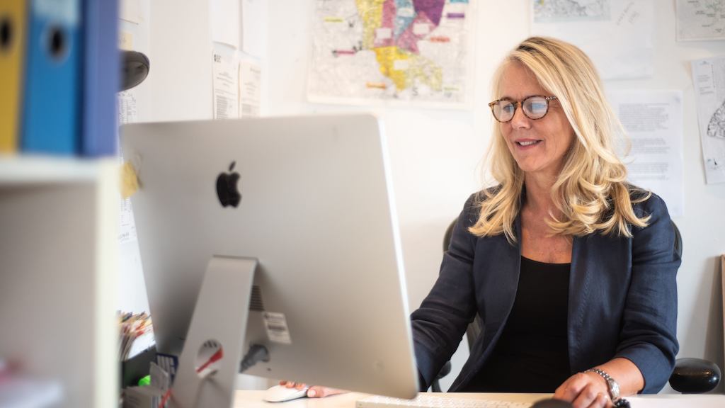 Older employee at work