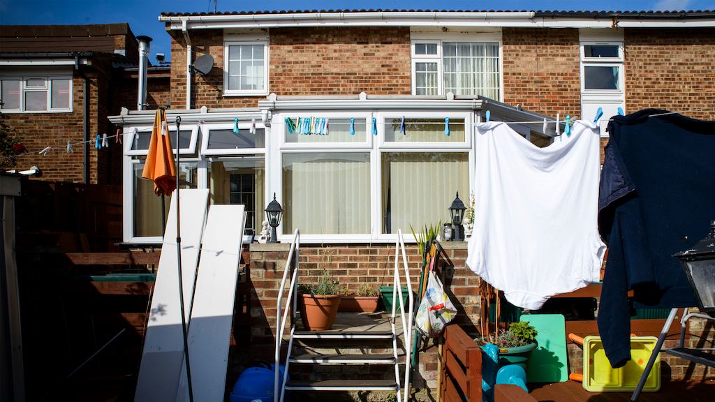 Back garden with accessible steps