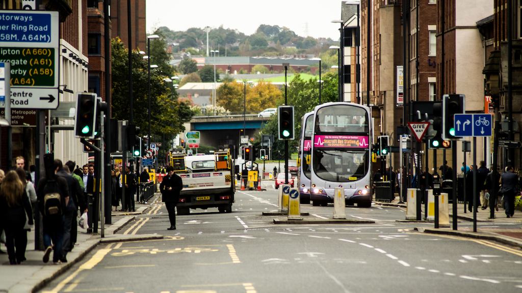 People walking in city centre