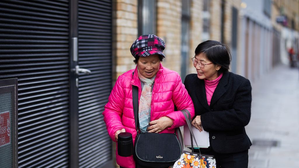 Two women outside together