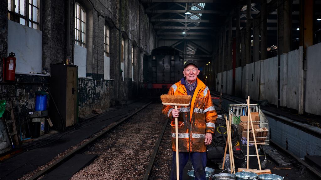 a male railway volunteer 
