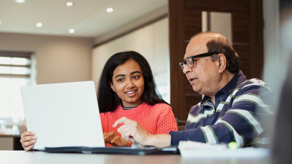 Older and younger worker