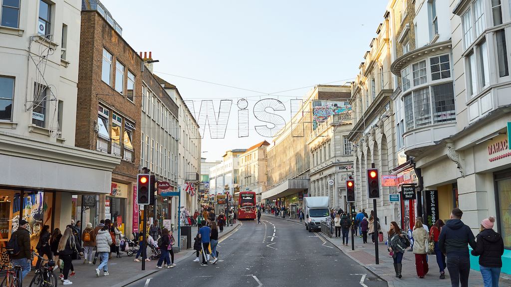 High street in Brighton