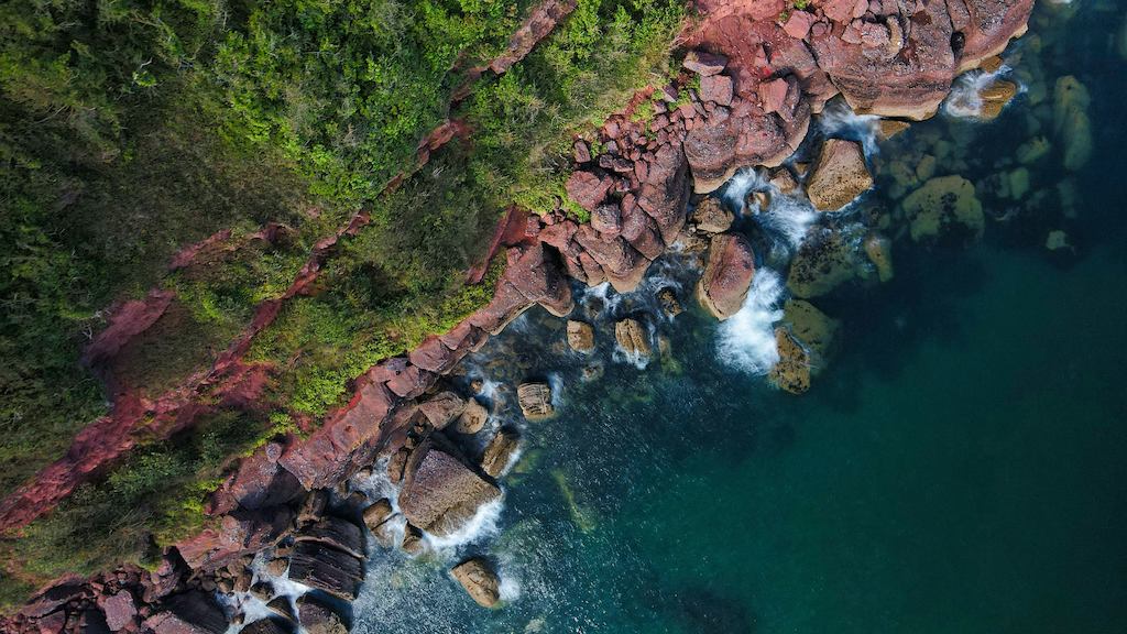 Aerial view of Torbay beach 