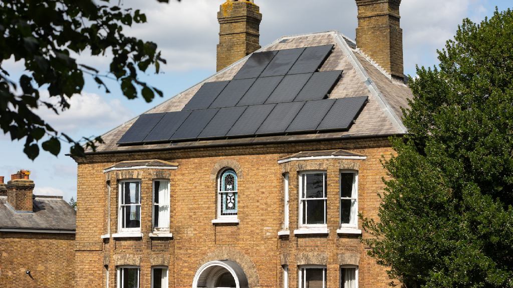 house with solar panels