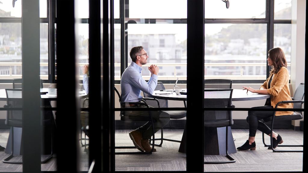 people working in an office