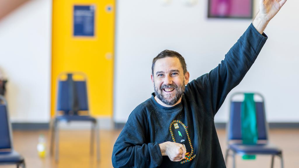 older man exercising