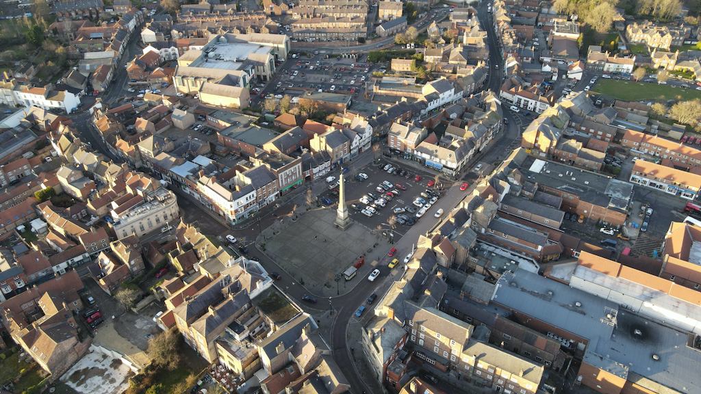 Bird's eye view of a city in London