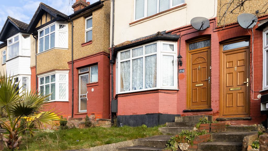 a row of terraced houses