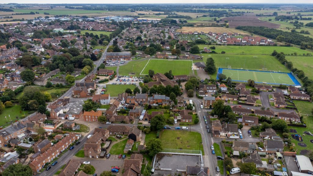 Drone shot of lincolnshire