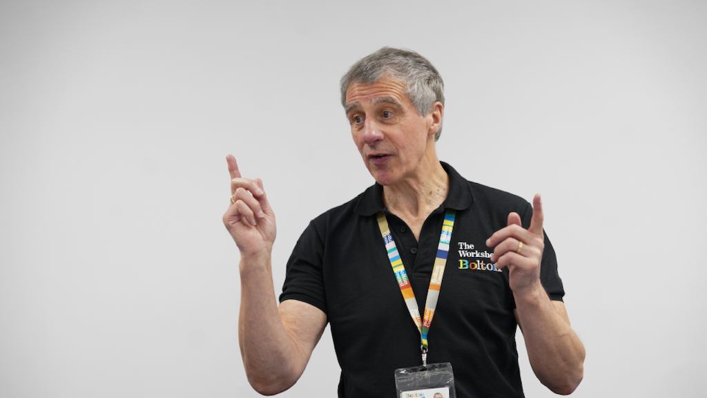 Colin talking in a meeting