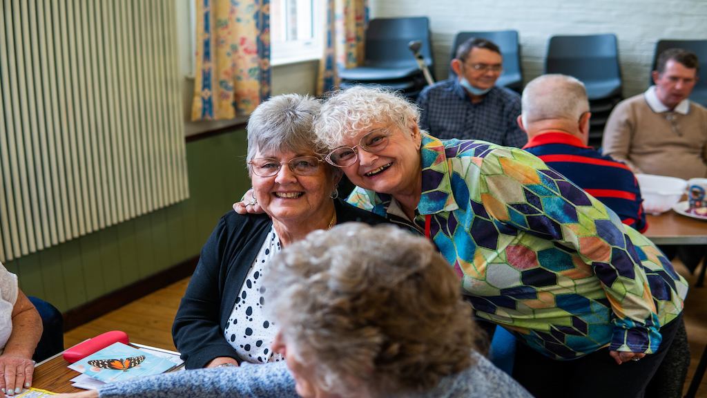 people at a community event
