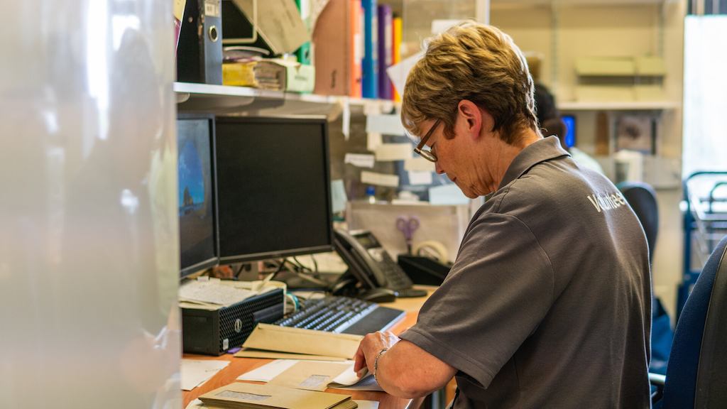 Woman working at desk