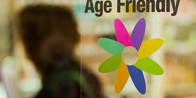 we are age friendly sticker