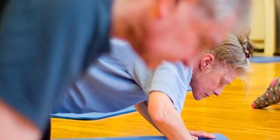 woman doing yoga